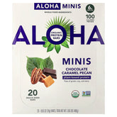 Aloha, Organic Protein Mini Bars, Chocolate Caramel Pecan, 20 Bars, 0.85 oz (24 g) Each