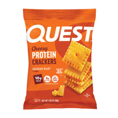Quest Nutrition, Cheese Crackers, Cheddar Blast, 4 Bags, 1.06 oz (30 g) Each